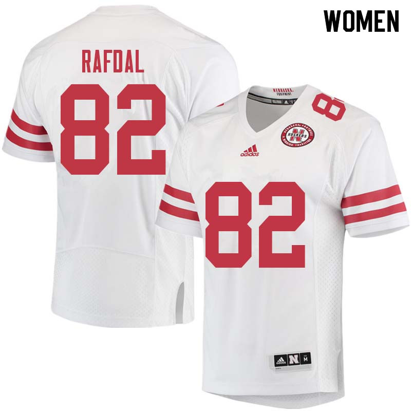 Women #82 Kurt Rafdal Nebraska Cornhuskers College Football Jerseys Sale-White - Click Image to Close